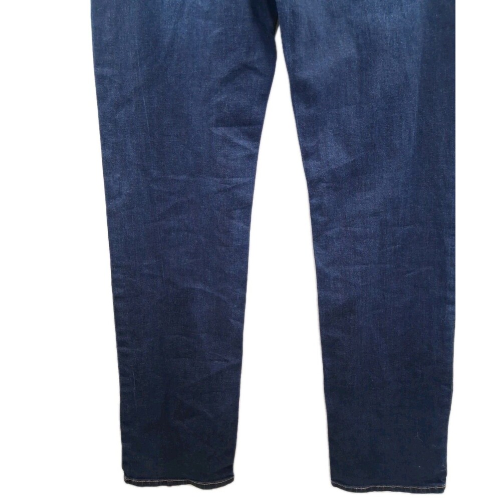 Bebe The Bling String Pearl Embellished Straight Leg Jeans Indigo Wash Size 6 - Picture 11 of 16